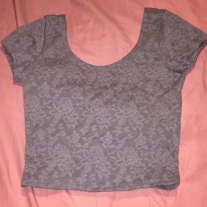 A cute laced grey crop top